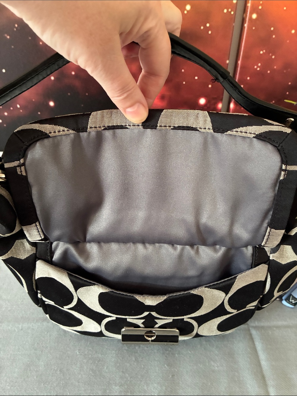 Coach Signature Canvas Kristin Shoulder Bag - Picture 9 of 10